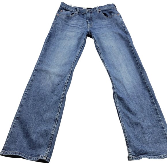 Signature Levi Strauss Jeans Mens 32x29 Tag 30x30 S61 Relaxed Fit Dark Wash - Picture 1 of 7